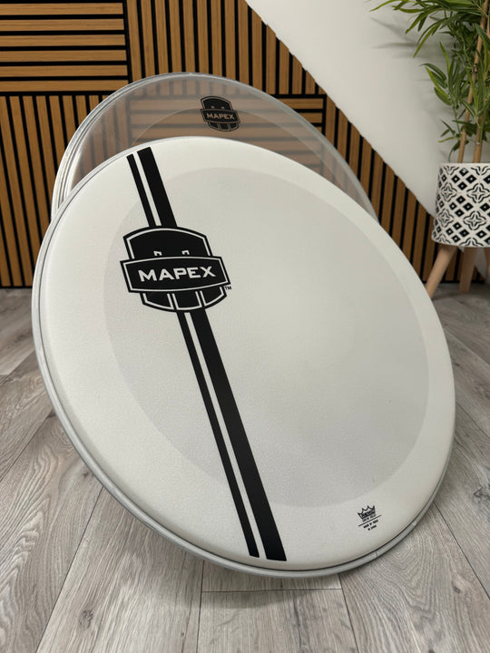 Mapex by Remo Bass 22" Drum Heads (Pair) / White & Clear #OM112