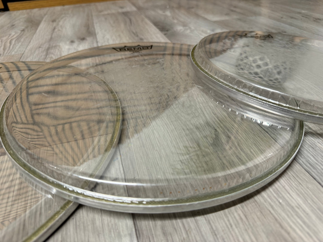 REMO Emperor Clear Tom Drum Heads Set Of 3 / Fusion Size #VG77
