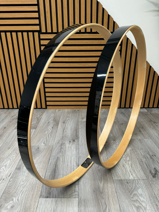 Pearl Bass Drum 22” Wooden Hoops Rims Hardware (Pair) #WC14