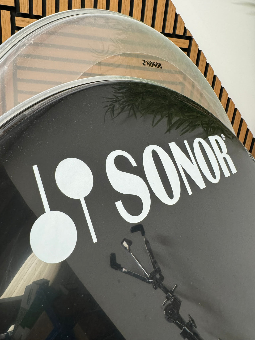 SONOR by Remo Bass 22" Drum Heads (Pair) / Black & Clear #WD18