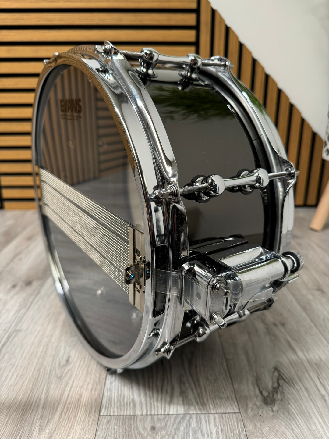 Ahead Black Chrome over Brass Snare Drum 13”x6” Brass Shell / 10-Lug #WE3