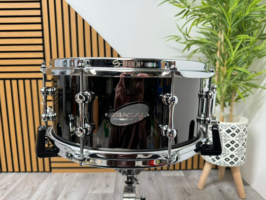 Ahead Black Chrome over Brass Snare Drum 13”x6” Brass Shell / 10-Lug #WE5