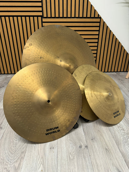 Drum World Cymbal Set x4 / Crash/Ride/Hi-Hats #WL136