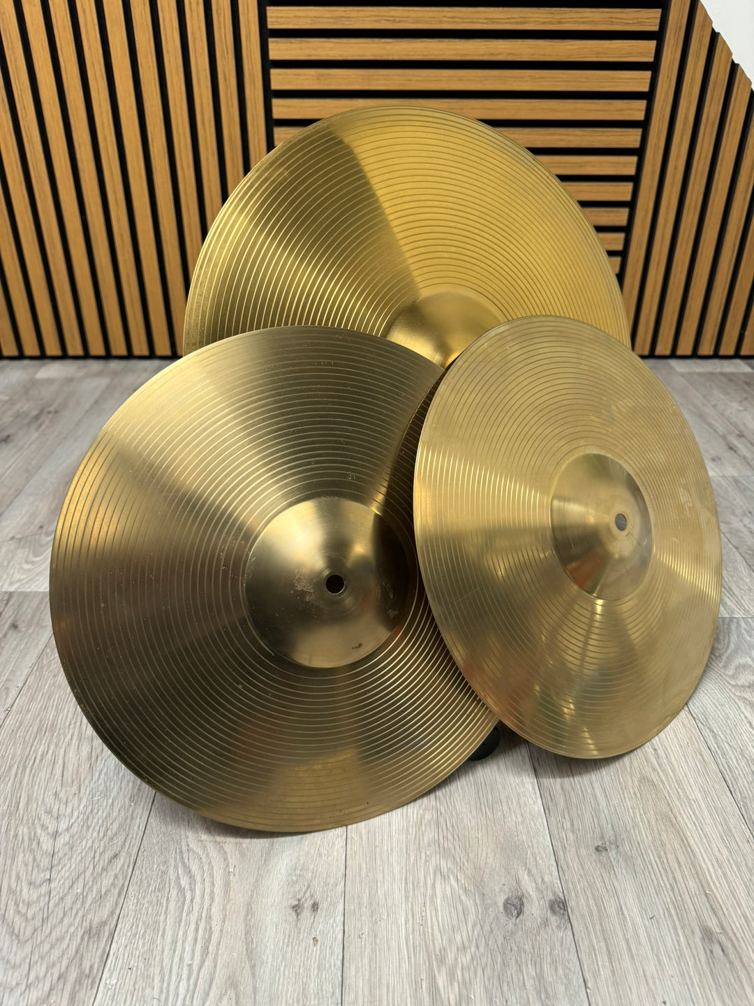 Beginner Cymbal Set x3 / Crash/Ride & Hi-Hats #WL139
