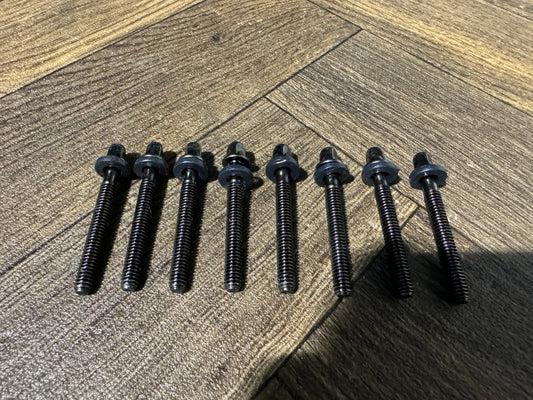 Mapex Black Drum Tension Rods 54mm Screws Tom Spares x8 #MR15