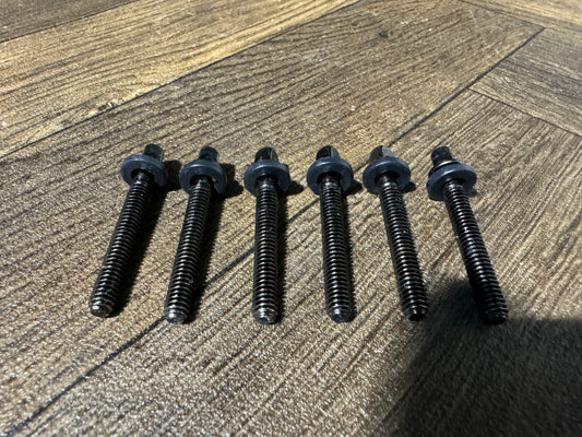 Mapex Black Drum Tension Rods 49mm Screws Tom Spares x6 #MR16