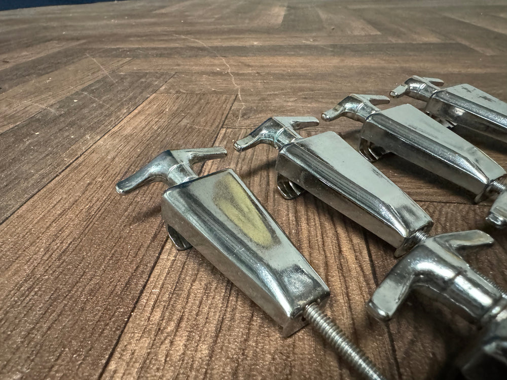 Vintage Mapex Mars Bass Drum Tension Rods & Claws Hardware x8 #OA165