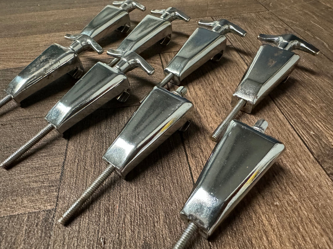 Vintage Mapex Mars Bass Drum Tension Rods & Claws Hardware x8 #OA165