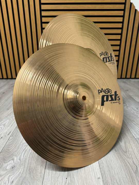 Paiste PST5 Medium Hi Hats 14"/35cm Cymbals (Pair) #VH38