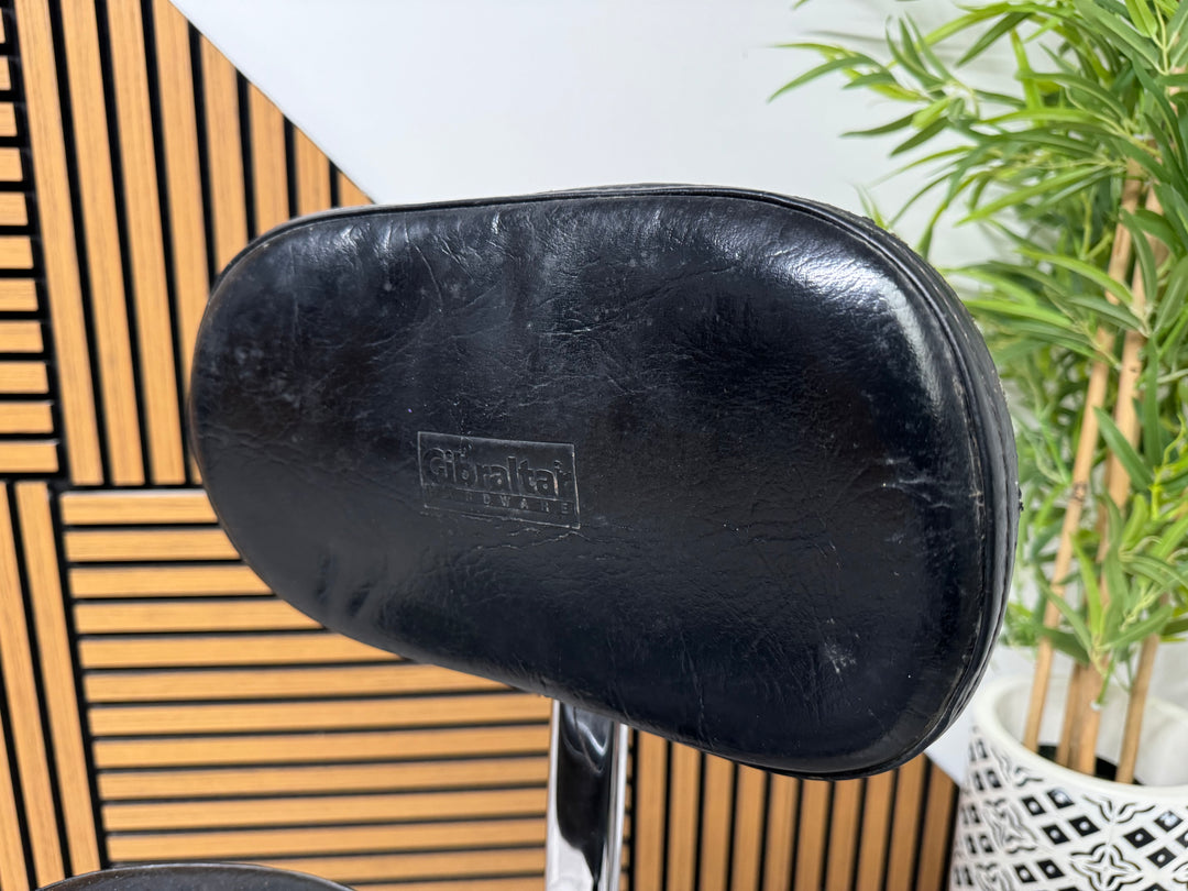 Gibraltar Saddle Drum Stool Throne with Back Rest / Height Adjustable #OO17