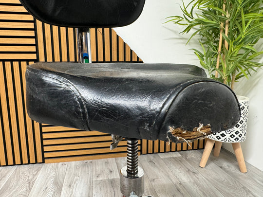 Gibraltar Saddle Drum Stool Throne with Back Rest / Height Adjustable #OO17