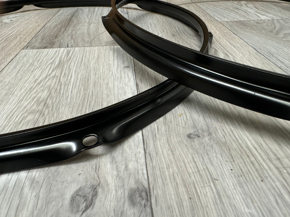 Black 16” Drum Hoops Rims 6-Lug Hardware Tension #OO21