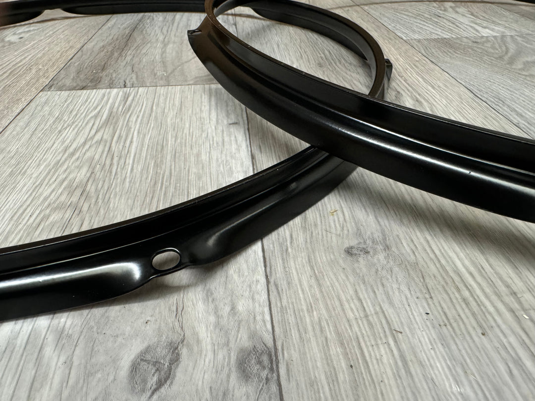 Black 16” Drum Hoops Rims 6-Lug Hardware Tension #OO21