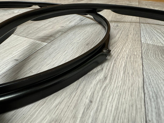 Black 16” Drum Hoops Rims 6-Lug Hardware Tension #OO21