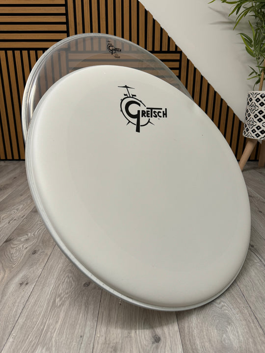 Gretsch by Remo Bass 22" Drum Heads (Pair) / White & Clear #OO30
