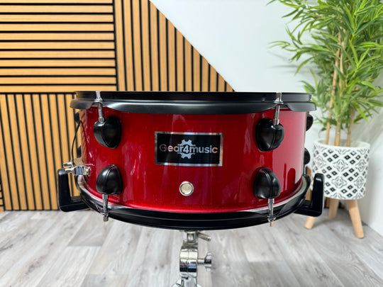Gear4Music 14” x 5.5” Snare Drum / 6-Lug / Red #OO34