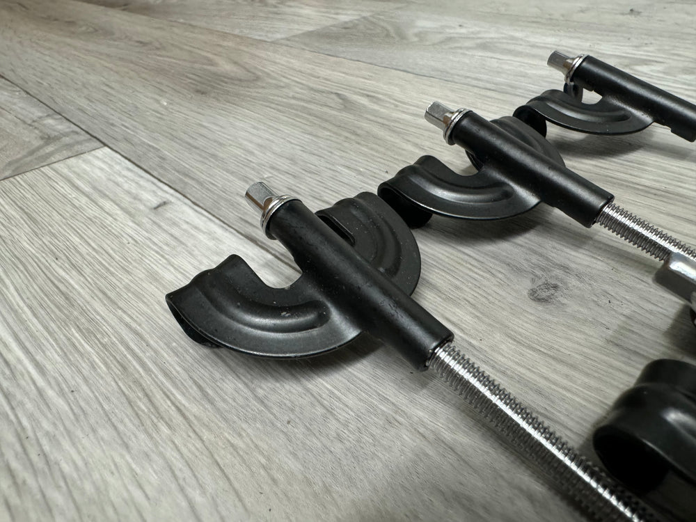 Black Bass Drum Tension Rods And Claws / Drum Hardware x6 #OO38