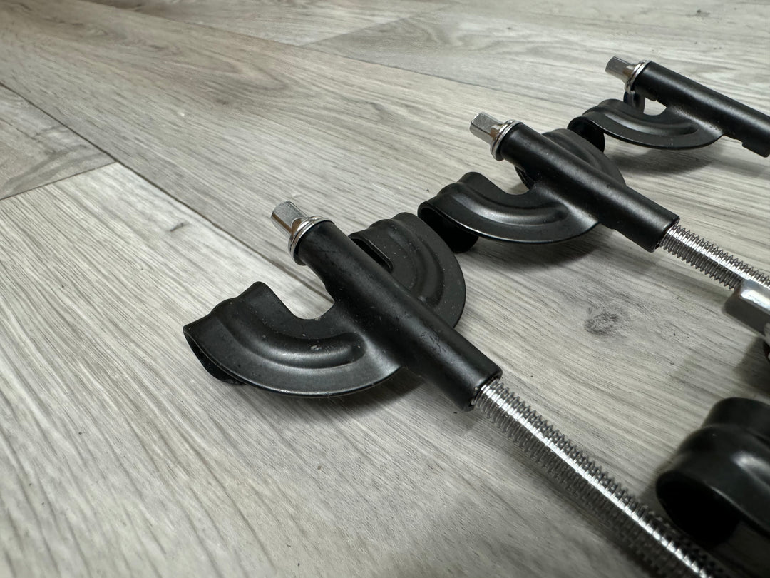 Black Bass Drum Tension Rods And Claws / Drum Hardware x6 #OO38