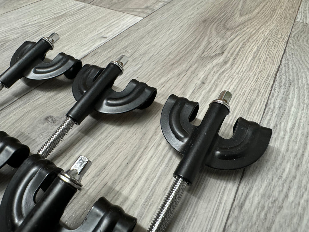 Black Bass Drum Tension Rods And Claws / Drum Hardware x6 #OO38