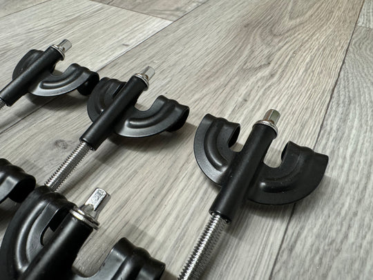 Black Bass Drum Tension Rods And Claws / Drum Hardware x6 #OO38