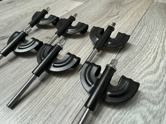 Black Bass Drum Tension Rods And Claws / Drum Hardware x6 #OO38