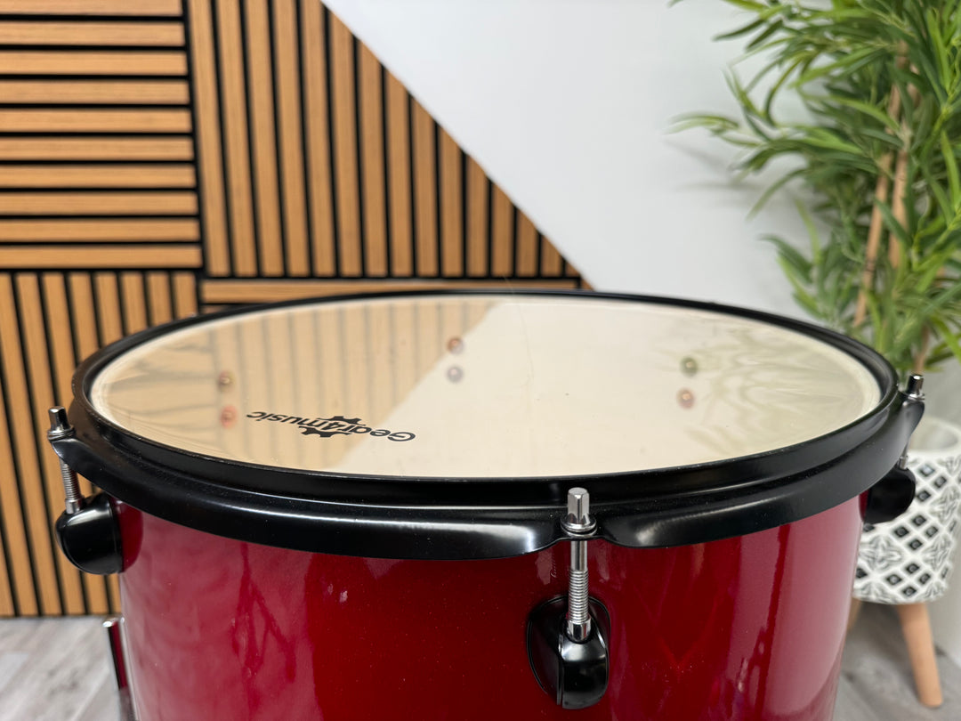 Gear4Music 16” x 16” Floor Tom Drum / Red #OO39