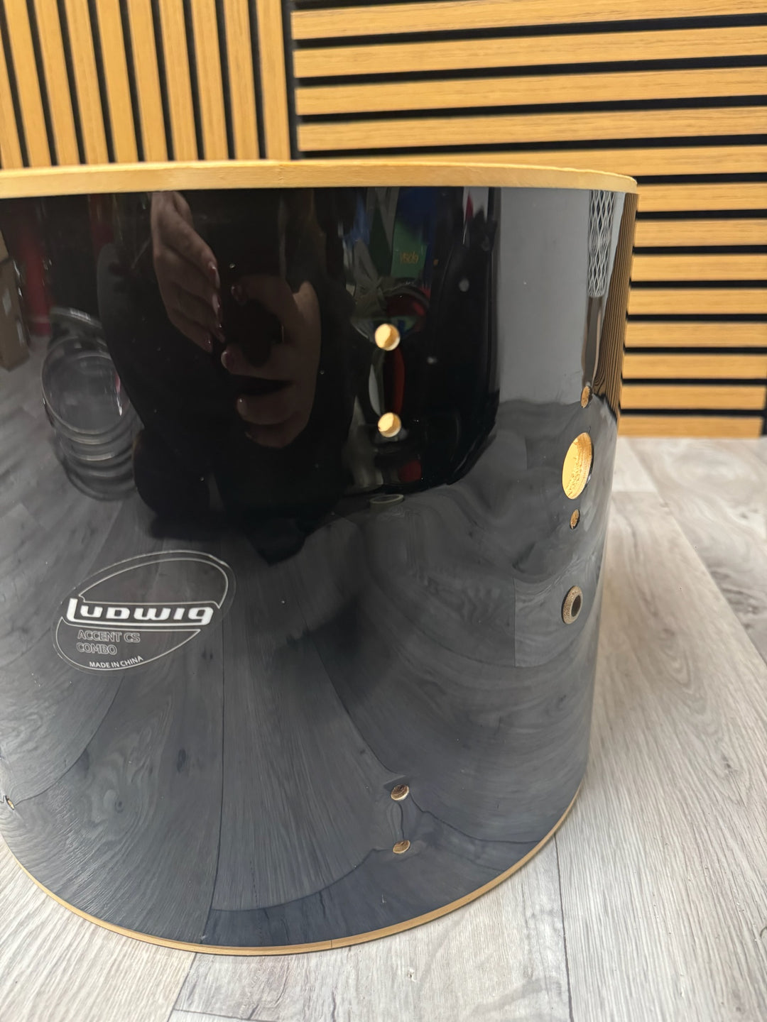 Ludwig Accent CS Tom Drum Shell 13”x11” Bare Wood #OW11