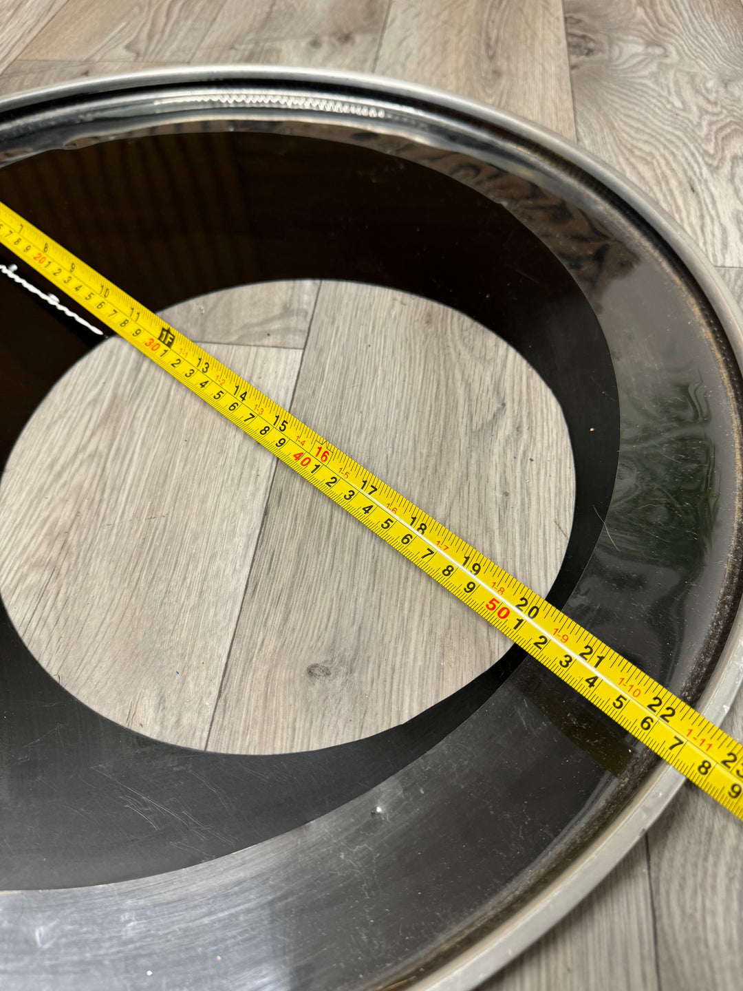 Black Resonant Bass 22" Drum Head / Port Hole #OO75