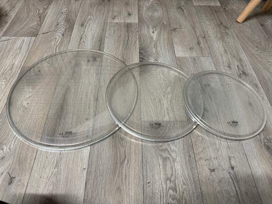 REMO UT Clear Tom Drum Heads Set Of 3 / Rock Fusion Size #VK62