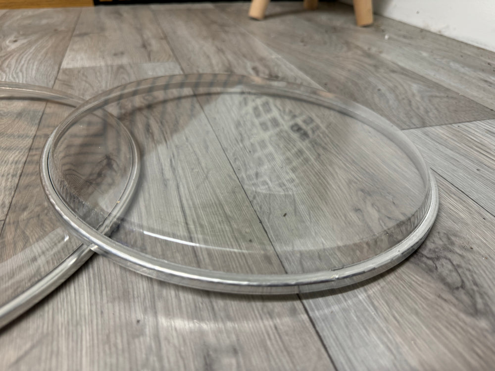 Clear Resonant Tom Rock Fusion Size Drum Heads Skins Set Of 3 #VK63