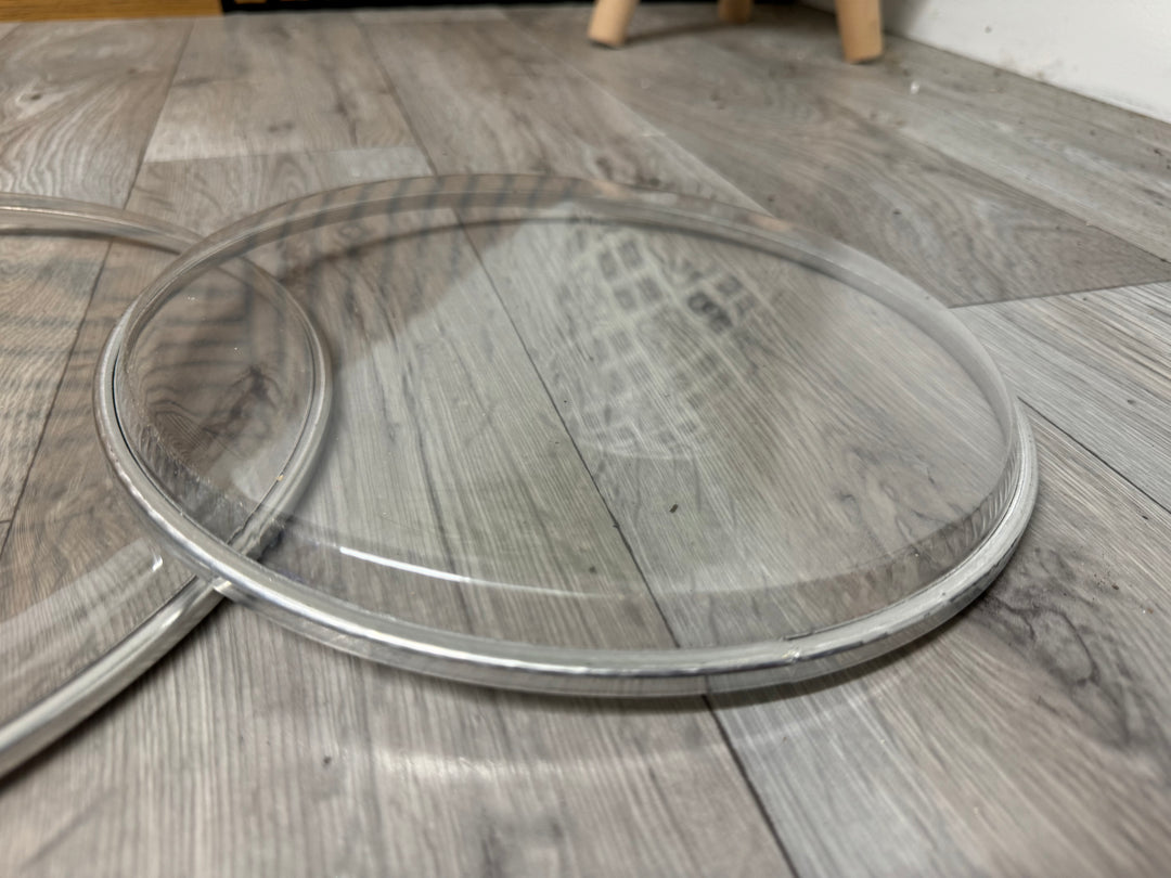 Clear Resonant Tom Rock Fusion Size Drum Heads Skins Set Of 3 #VK63