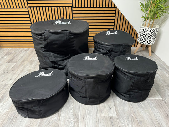 Pearl Drum Cases Set x5 / 20" 14" 12" 10" / Soft Cases #OQ35
