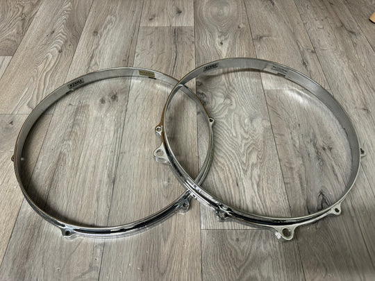 TAMA Star-Cast 13” Die-Cast Drum Hoops Rims 6-Lug Hardware Tension #WF37