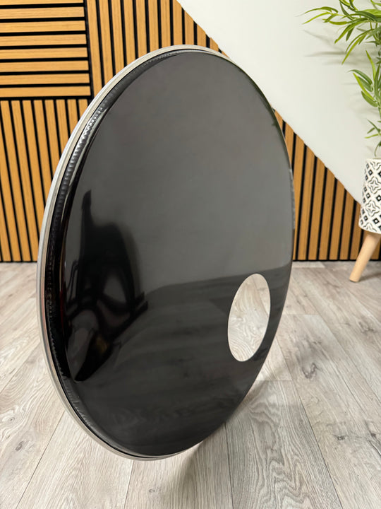 Black Resonant Bass 22" Drum Head / Port Hole #OQ97