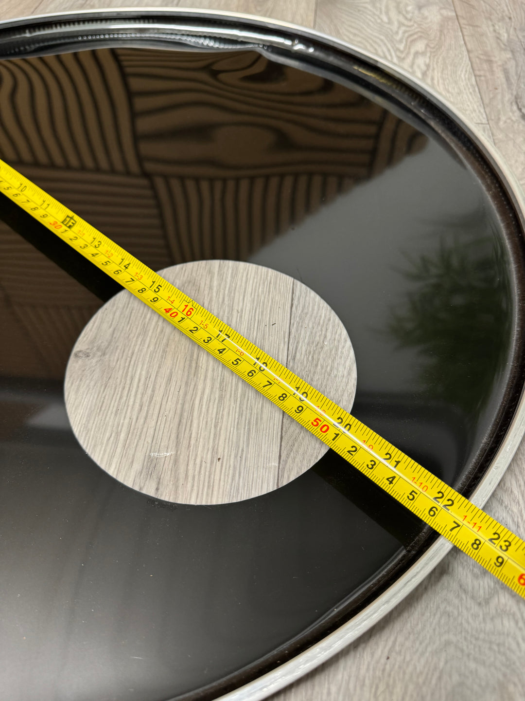 Black Resonant Bass 22" Drum Head / Port Hole #OQ97