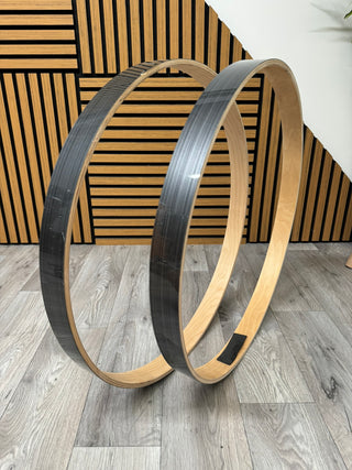 Natal Bass Drum 22” Wooden Hoops Rims Hardware (Pair) #WV15