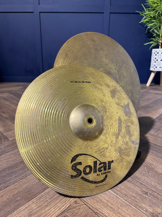 Solar by Sabian Hi Hats 14”/36cm Hi Hat Cymbals (Pair) #MU31