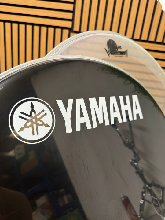 Yamaha by Remo Bass 22" Drum Heads (Pair) / Black & Clear #WQ1