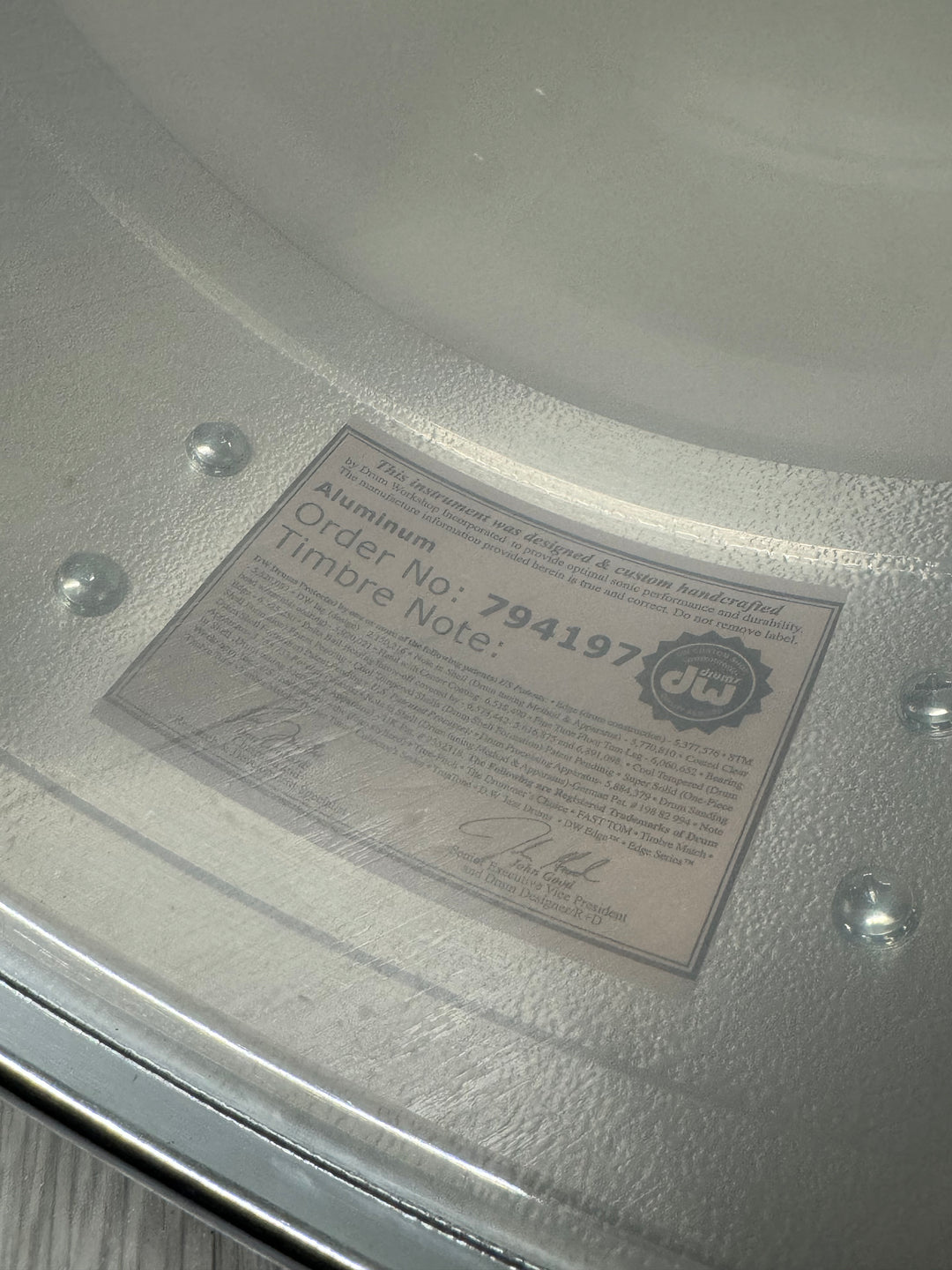 DW Collectors Aluminum 13”x5.5” Snare Drum / 8-Lug #VM7