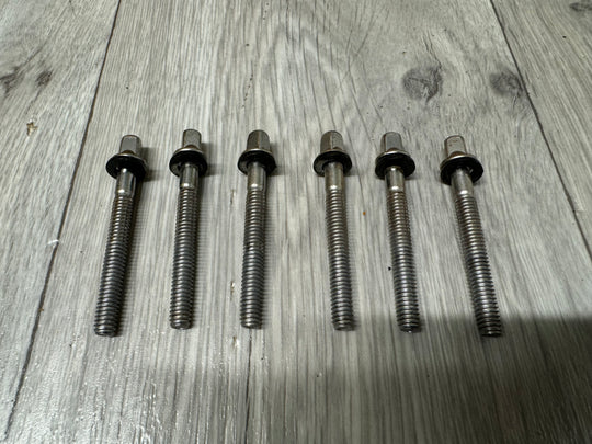 Pearl Drum Tension Rods 57mm Screws Tom Spares x6 #OR37