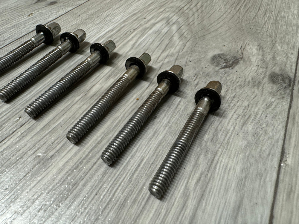 Pearl Drum Tension Rods 57mm Screws Tom Spares x6 #OR37