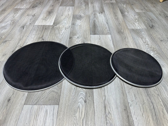 Mesh Drum Heads / Quiet Drum Heads / Set Of 3 #OC132