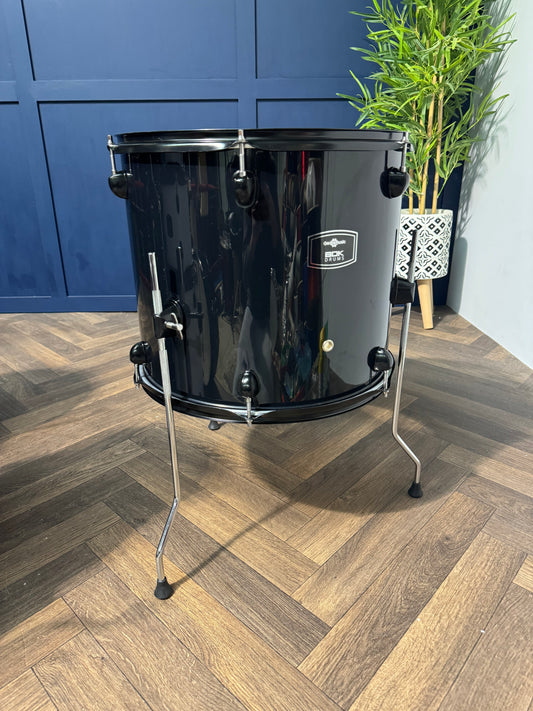 G4M 16"x 14" Floor Tom Drum / Black / Drum Hardware #NO77
