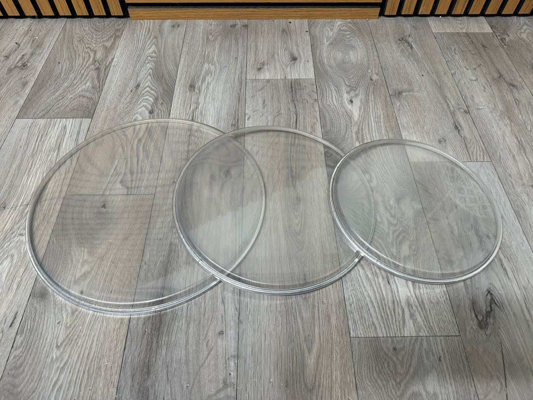 Clear Resonant Tom Drum Heads Set Of 3 / 14" 12" 10" #WY2