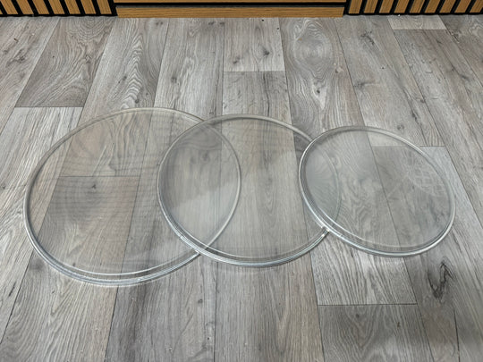 Clear Resonant Tom Drum Heads Set Of 3 / 14" 12" 10" #WY2