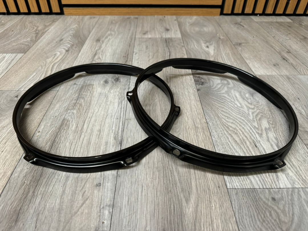 Premier 10” Black Drum Hoops Rims 6-Lug Hardware Tension #WY4