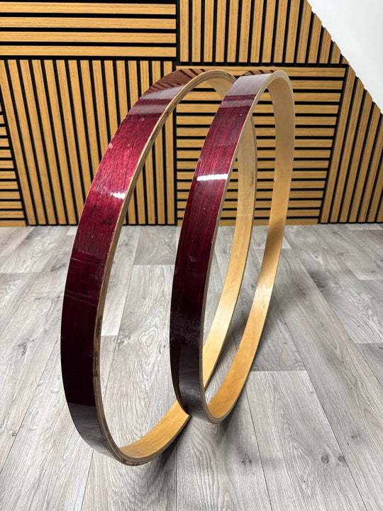 Premier Artist Birch Bass Drum 22” Wooden Hoops Rims Hardware #VG30