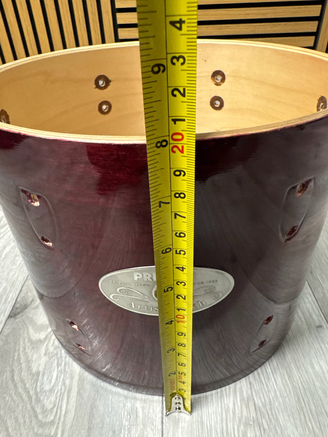 Premier Artist Birch Tom Drum Shell 10”x8” Bare Wood Project #VG34