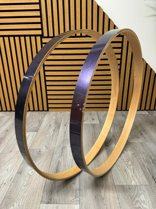 Premier Bass Drum 22” Wooden Hoops Rims Hardware (Pair) #WY25