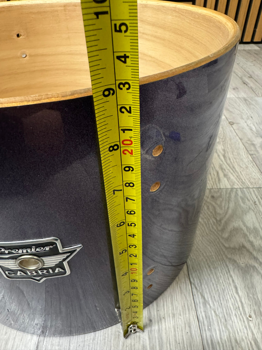 Premier Cabria 12”x9” Rack Tom Drum Bare Wood Project / Upcycle #WY30